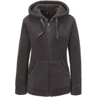 Goldner Flausch-Freizeitjacke in Blousonform in anthrazit / silber | Gr.: 46