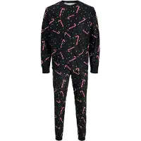 Jack & Jones Pyjama Tristan 12285375 Schwarz Loose Fit