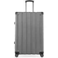 Hauptstadtkoffer - Q-Damm - Großer Koffer Trolley Hartschalenkoffer XXL Erweiterung, expandable Suitcase 77cm, 133 Liter,Silber