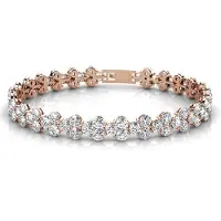 MYC Paris Prinzessinnen-Armbänder - Roségold und Kristall