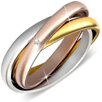 MYC Paris 3 Reiche Ring - Silber und Kristall
