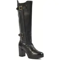 POD Nitika Leder Damen Schwarz Stiefel