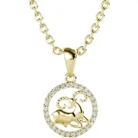 MYC Paris Widder Sternzeichen Anhänger - Gold und Kristall