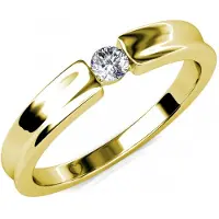 MYC Paris Simplicity Ring - Gold und Kristall