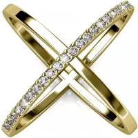 MYC Paris X Duo Ring - Gold und Kristall