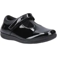Hush puppies Caitlin T-Bar Mädchenschuhe Aus Schwarzem Leder