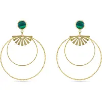 Luxenter Malachit-Ohrring aus 18 Karat Gelbgold - Mobu