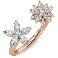 MYC Paris Fraternal Bloom Ring – Roségold und Kristall