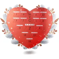 MYC Paris Überraschungsherz-Adventskalender - 14 Juwelen - Roségold und Kristall