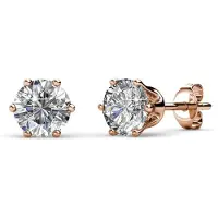 MYC Paris Solitaire S Ohrringe - Roségold und Kristall