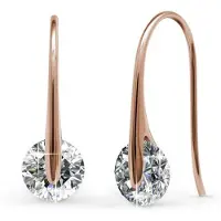 MYC Paris Edle Ohrringe - Rose Gold und Kristall