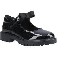 Hush puppies Astrid Schleife Leder Mädchenschuhe Schwarz