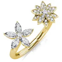 MYC Paris Fraternal Bloom Ring - Gold und Kristall