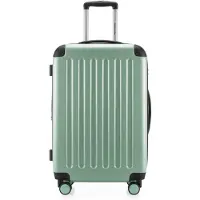 Hauptstadtkoffer Spree - Trolley 65cm mit Erweiterung, Hardshell Suitcase, Check-In Reisekoffer Gepäck 20 kg 4 Rollen, Hartschalen-Koffer TSA, 74L,Mint