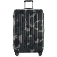 Hauptstadtkoffer - Spree Großer Koffer erweiterbar XL Trolley Aufgabegepäck, Check-In Luggage Hardcase, Reisetrolley 4 Rollen, TSA, 75cm, 119 L,Camouflage