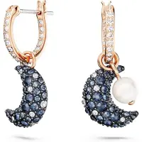 Swarovski Ohrringe - Luna drop earrings, Asymmetrical design, Moon, - Gr. unisize - in Mehrfarbig - für Damen