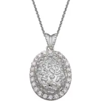 Orphelia Damen-Kette aus 925er Sterlingsilber mit Anhänger – Silber ZH-4520