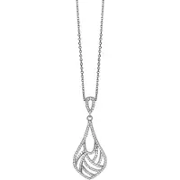 Orphelia Damen-Kette aus 925er Sterlingsilber mit Anhänger – Silber ZH-4843