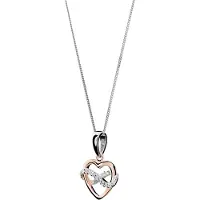 Orphelia 'Jasmina' Damen Halskette aus 925 Sterling Silber mit Anhänger - Silber/Rosé ZH-7483