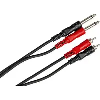 Hosa Technology CPR-203 Stereoint.con Dual 1/4IN TS To Dual RCA 3 M