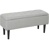 HOMCOM Sitzbank-95L x 38B x 45H cm-Grau | Gr.: onesize