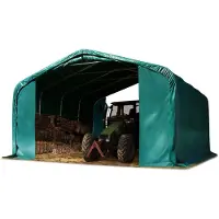 TOOLPORT Weideunterstand 6x6 m PVC Plane 2300 N - für Erduntergrund