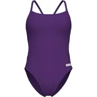 Arena Damen Badeanzug WOMEN S TEAM SWIMSUIT CHALLENG SOL 004766-911 38 - Plum-White - 38