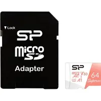 Silicon Power Micro SDXC 64GB, W/A, V30, A1, TF_SDXC UHS-I V3 |