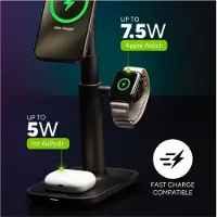 Mophie 401311461, Drinnen, USB, Kabelloses Aufladen, Schwarz