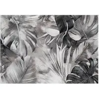 WALLARENA FOTOTAPETE Monstera Blätter Schwarz Weiß 350x250