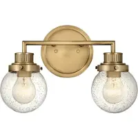 Quintiesse Wandlampe Poppy, dimmbar, messing / gold, für Badezimmer, Metall, Wandleuchte, Wandlampe Bad