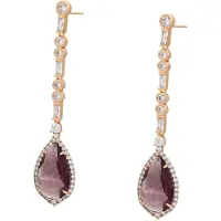 NAEMI Women Earrings in Rose Gold Purple | Gr.: onesize