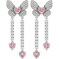 NAEMI Women Earrings in Silver Rose | Gr.: onesize