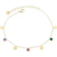 Faina Women Station Bracelet With Charms in Gold Multicolor | Gr.: onesize
