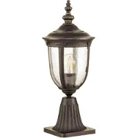 Elstead Lighting LED Sockelleuchte, Alu, bronze, Glas klar, H 46,6 cm