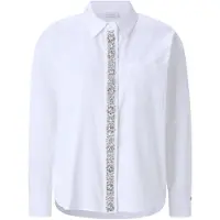 Rich&royal Rich & Royal (4) Baumwolle Blouse with Rhinestones, white 100 100 38