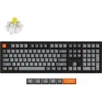 Keychron K10 Max QMK, Volle Größe (100%), Verkabelt & Kabellos, USB + RF Wireless + Bluetooth, Mechanischer Switch, RGB-LED, Schwarz