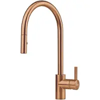 Franke Edelstahl Hochdruck Armatur, Wasserhahn Eos Neo J Auszugsbrause Kupfer Seitenbedienung 115.0628.254 - inkl.