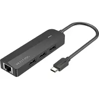 Vention TGOBB, USB Typ-C, Mikro-USB, USB 3.2 Gen 1 (3.1 Gen 1) Type-A, 480 Mbit/s, Schwarz, Acrylnitril-Butadien-Styrol (ABS), Status
