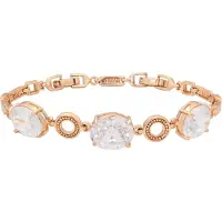 Faina Women Crystal-Studded Bracelet in Rose Gold White | Gr.: onesize
