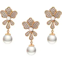 NAEMI Women Jewelry Set in Rose Gold White | Gr.: onesize