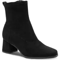 Tamaris Damen WIDE FIT Stiefelette mit Blockabsatz, Black, 41