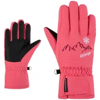 Ziener Skihandschuhe "LAILLA-Z AQUASHIELD MÄDCHEN" wasserdicht, winddicht, atmungsaktiv, warm, bestickt
