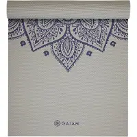Gaiam YOGAMATTE SUSTAINED GREY SUNDIAL FLOWER 5MM CLASSIC PRINTED