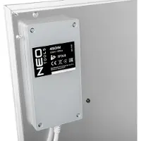 Neo Tools Infrarot-Heizpaneel 450W mit Fernbedienung, LED-Display, Wandheizung IPX4, Timer, Temperaturregelung 16-37 Grad, Detektor für offenes Fenster, zwei Thermostate
