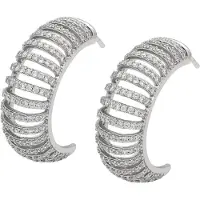 NAEMI Women Earrings in Silver White | Gr.: onesize