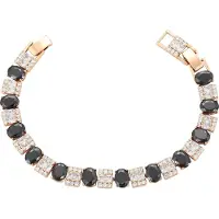 Faina Women Crystal-Studded Bracelet in Rose Gold Black | Gr.: onesize