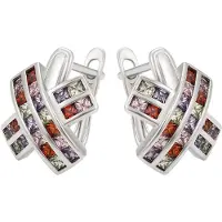 NAEMI Women Earrings in Silver Multicolor | Gr.: onesize