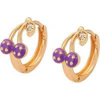 NAEMI Women Earrings in Rose Gold Violet | Gr.: onesize