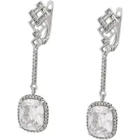 NAEMI Women Earrings in Silver White | Gr.: onesize